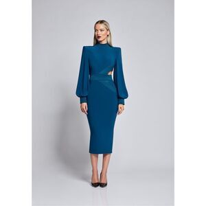 Zhivago Cry Midi Dress Cry Midi Dress In Teal US 6 $600